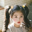 【Emi 艾迷】韓系甜蜜女孩繡球花 兒童髮圈5入(5色)