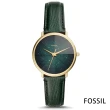 【FOSSIL】星彩稜鏡光壓紋皮革石英腕錶(ES4730)