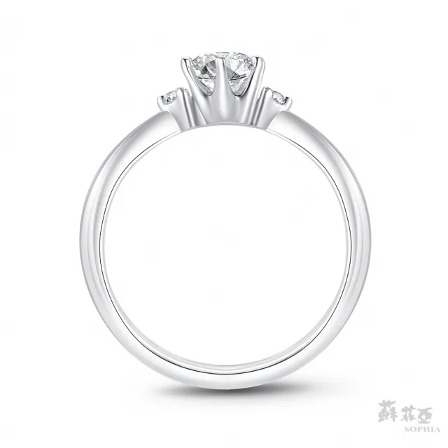 【SOPHIA 蘇菲亞珠寶】30分 F/VVS1 18K金 相伴 鑽石戒指