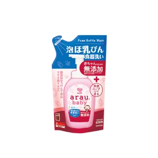 【arau.baby 愛樂寶 寶貝】奶嘴奶瓶清潔泡泡補充包450ml(寶貝無添加/泡泡慕斯/SARAYA)