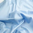 【ROBERTA 諾貝達】進口素材 台灣製 純絲光棉 舒適柔軟長袖襯衫(藍色)