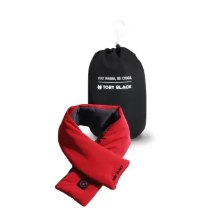 【TOBY BLACK】多功能發熱舒敷圍巾/發熱眼罩/發熱枕禮盒豪華組_羅馬紅(附耐熱收納袋)