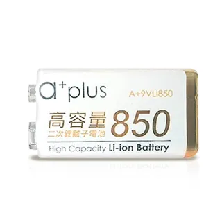 【a+plus】9V鋰充電電池-1入
