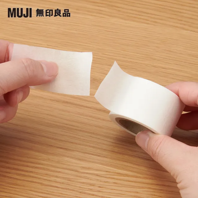 【MUJI 無印良品】附裁線紙膠帶/空白.寬30mm