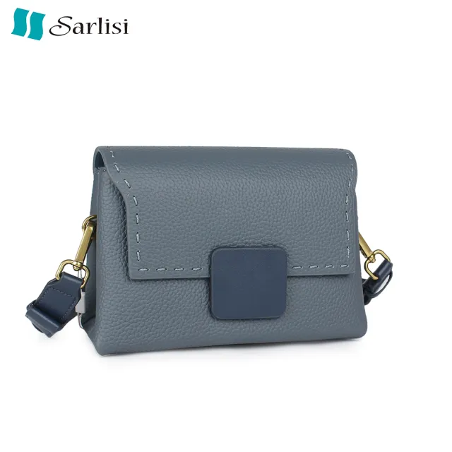 【Sarlisi】雙11 新款側背包真皮包包 頭層牛皮小方包腋下包高級感斜背女包