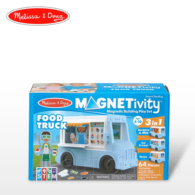 【Melissa & Doug 瑪莉莎】變化造型拼圖~食物餐車