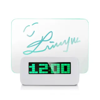 【iSFun】光留言板＊USB發光溫度日期鬧鐘/綠光(小夜燈/夜光/usb供電)