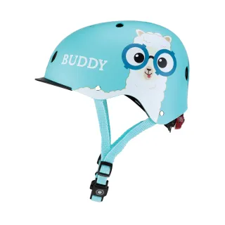 【GLOBBER 哥輪步】法國 ELITE 安全帽 XS-天空藍(LED警示燈、護具、防護、防摔)