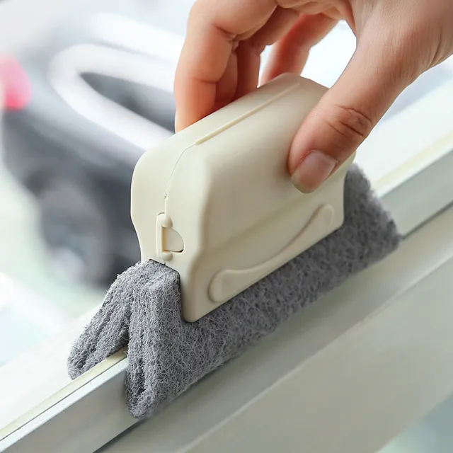 【Dagebeno荷生活】可拆洗窗戶溝槽清潔刷 門窗凹槽窗溝清理 可重覆使用(2入組 顏色隨機)
