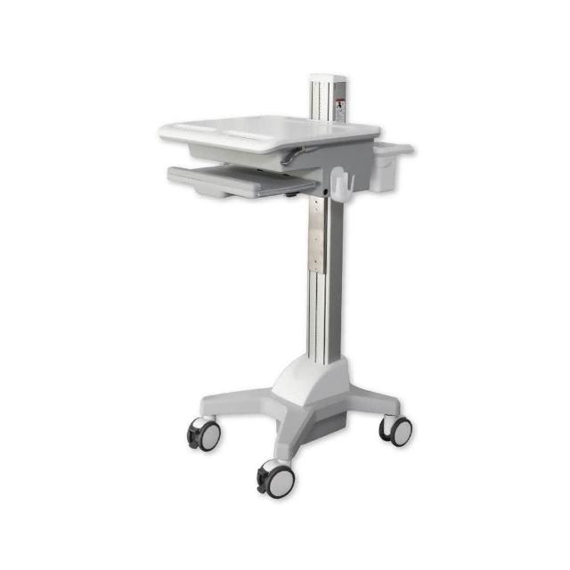 ErgoGrade EGCNN02 移動式筆電支架，專為9.7~17.3吋筆記型電腦設計，支援VESA安裝孔位，最大承重5KG。採用耐用鋼/鋁合金/塑膠材質，臺灣原廠生產，提供3年保固。產品尺寸1420 x 715 x 260 mm，白色系設計，適合辦公室或施工安裝使用，移動靈活，提升工作效率與人體工學舒適度。