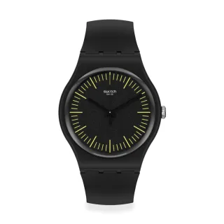 【SWATCH】New Gent 原創系列手錶 BLACKNYELLOW 男錶 女錶 瑞士錶 錶(41mm)