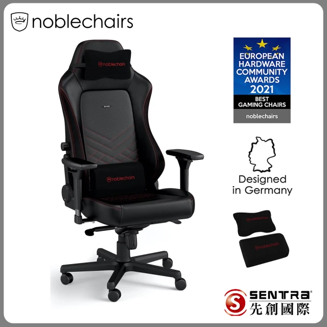 【noblechairs】HERO PU系列電競辦公椅(黑底紅車線)