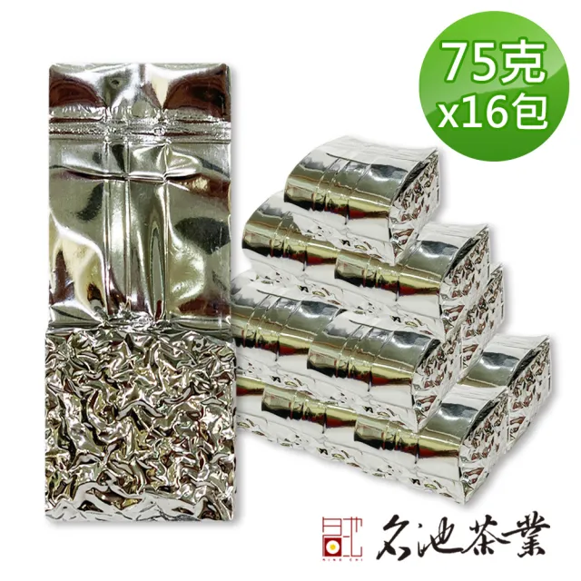 【名池茶業】南投名間雲起晨暮縷縷花香典藏烏龍茶葉75gx16包(共2斤)