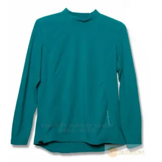 【Wildland 荒野】女 彈性抗靜電保暖內刷毛衛生衣/內衣(92561-46 土耳其藍)
