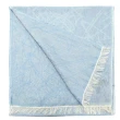 【Vivienne Westwood】行星圖案綿麻混紡流蘇薄圍巾(淺藍色)