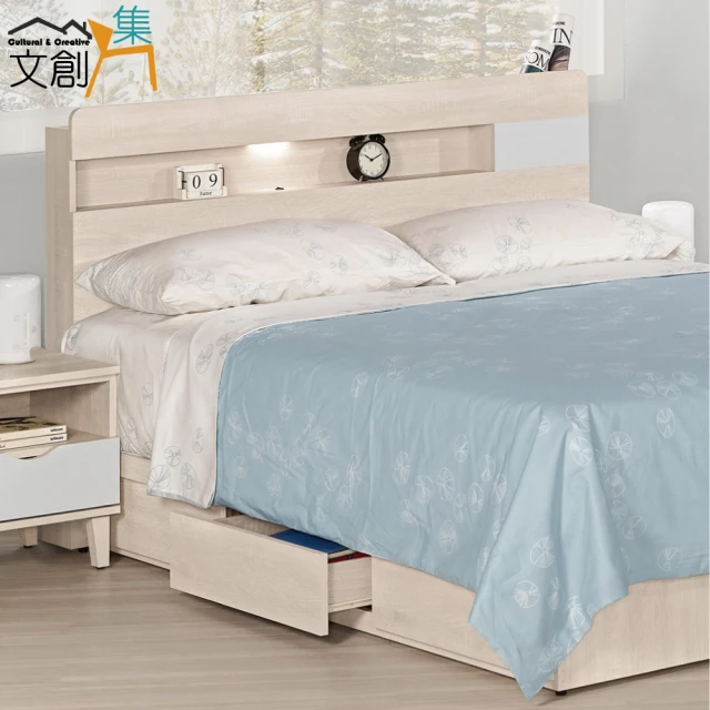 文創集 美斯5尺雙人貓抓布床頭片(不含床底＋不含床墊)優惠推