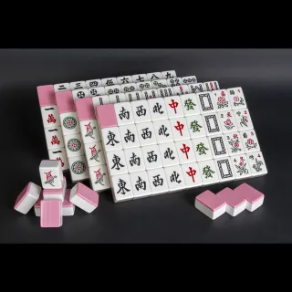 【商密特】電動桌專用磁性麻將-嫩粉紅(台灣刻工標準版36#規格)