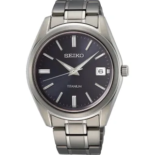 【SEIKO 精工】CS 鈦金屬簡約手錶-40mm  新年禮物(SUR373P1/6N52-00B0V)