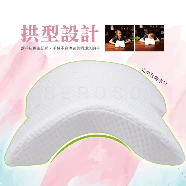 【Beroso 倍麗森】涼感情人U型枕舒適冰絲透氣可水洗記憶午睡枕(記憶枕 涼感枕 趴睡枕 禮物)