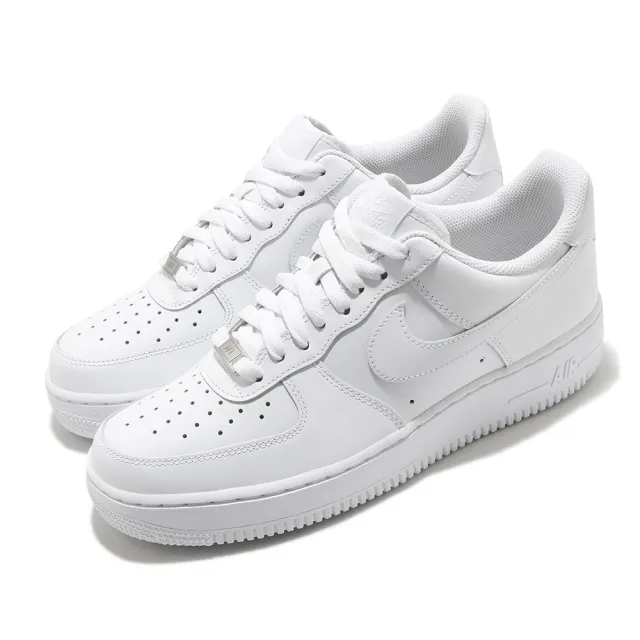 NIKE 耐吉】休閒鞋Air Force 1 07 運動男鞋經典款AF1 皮革質感穿搭白