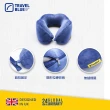 【Travel Blue 藍旅】符合人體工學 連帽頸枕(頸枕 U型枕 飛機枕)