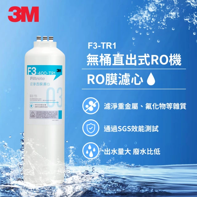 【3M】TR1 F3 RO膜濾心(F3-TR1/適用TR1 RO逆滲透純水機第三道濾心)
