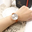 【EROS CERES】藍寶石水晶玻璃 日期 米蘭編織不鏽鋼手錶 禮盒組 銀x玫瑰金 33mm(LQ3323RG-S)