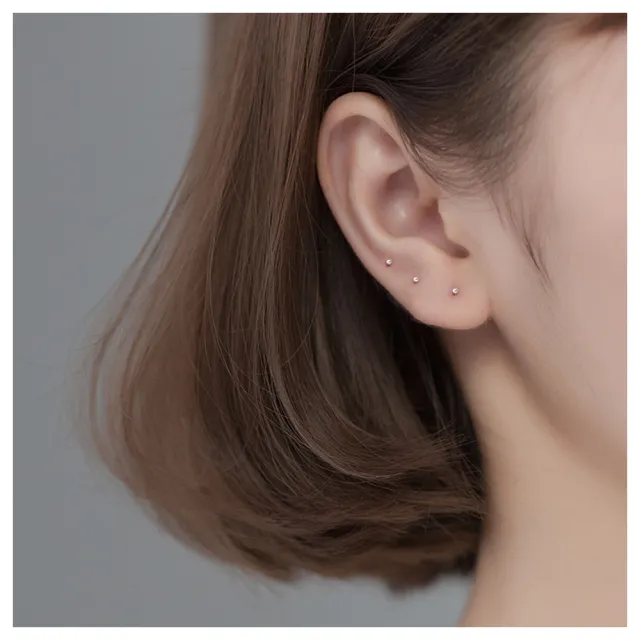 【HaNA 梨花】韓國養耳足銀金色．防耳洞密合11mm耳棒耳環4對入
