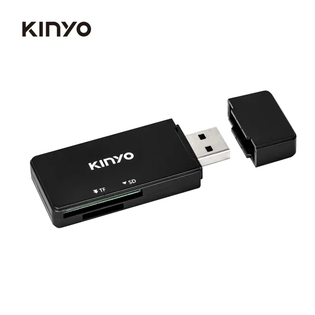 【KINYO】USB3.0 SD/TF記憶卡雙插槽讀卡機(相機/行車紀錄器/手機 KCR-120)