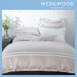 【WEDGWOOD】500織長纖棉Bi-Color素色鬆緊床包-紐曼經典褐(雙人150x186cm)