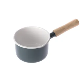 【HOLA】琺瑯單柄牛奶鍋12cm-煙霧藍