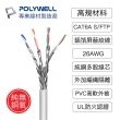 【POLYWELL】CAT6A 高速乙太網路線 S/FTP 10Gbps 15M(適合2.5G/5G/10G網卡 網路交換器 NAS伺服器)