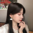 【MISS KOREA】韓國設計S925銀針氣質名媛優雅花瓣造型耳環