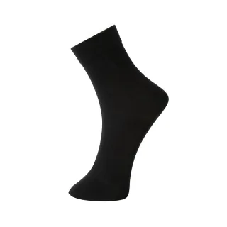 舒適男襪 中筒襪 長襪 襪子 透氣 紳士襪 素色 商務 無痕襪 休閒襪 吸汗(黑色 / 3雙入)