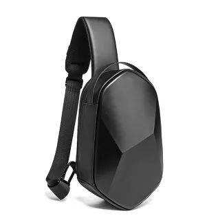 【leaper】個性潮酷菱形面防水單肩斜挎包胸包 共3色(硬殼單肩包)