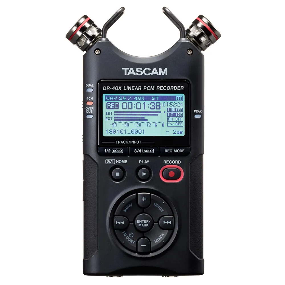 【TASCAM】TAS DR-40X 攜帶型數位錄音機(正成公司貨)