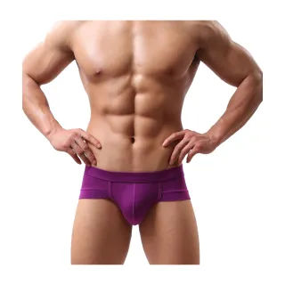 【SOUTONG】莫代爾超彈力透氣舒適型男三角褲(紫色)