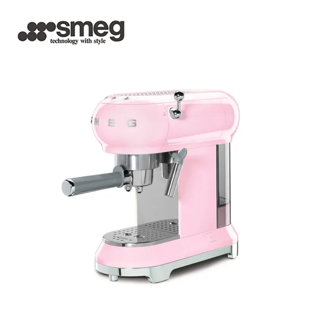 Smeg 50's Retro Style Pink Espresso Machine - ECF01PKUS