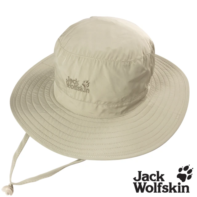【Jack wolfskin 飛狼】抗UV防曬遮陽帽 輕量 超透氣(卡其)