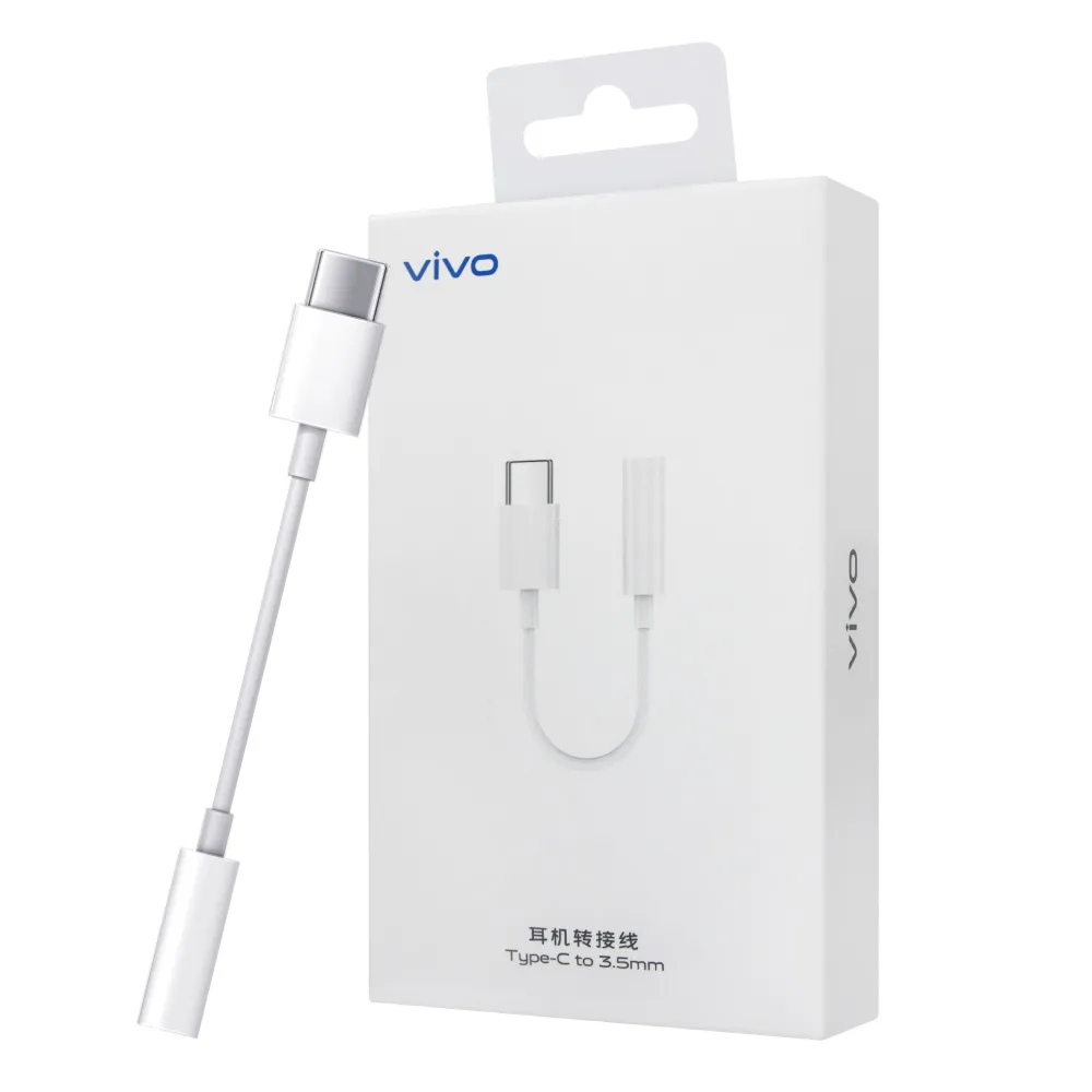 【vivo】原廠 USB-C 轉 3.5mm 耳機插孔轉接器 / 轉接線(新品盒裝)