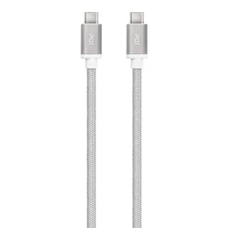 【PQI 勁永】qCable 雙Type-C 充電編織線 180cm(支援3A 60W PD快充)