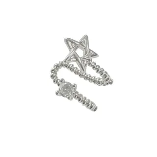 【00:00】韓國設計個性縷空五角星美鑽時尚耳骨夾單只
