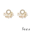 【INES】韓國設計S925銀針氣質花朵美鑽耳環