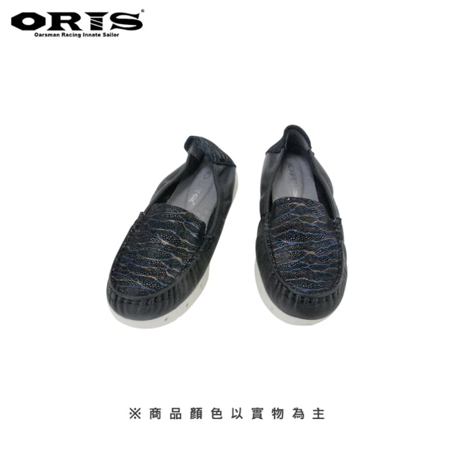 【oris  帆船鞋】ORIS 琉璃漸層懶人鞋-黑-S0736N01(真皮/手工/休閒鞋)