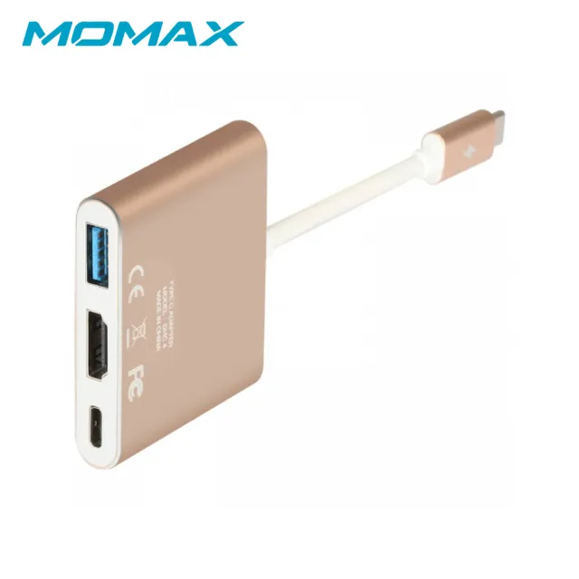 【Momax】Elite Link Type C Hub多媒體轉接器DHC4(HDMI & USB3.0 & TypeC三接口)