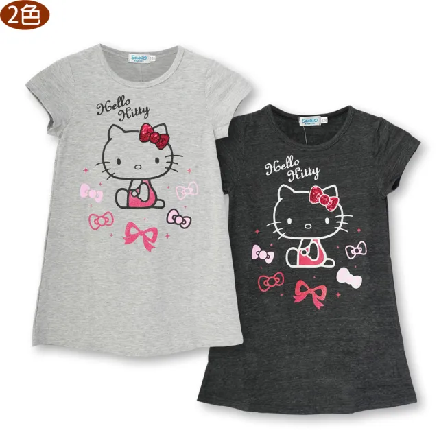 【TDL】Hello Kitty凱蒂貓 兒童洋裝 短袖衣服 上衣 T恤 適合身高110-140cm KT385