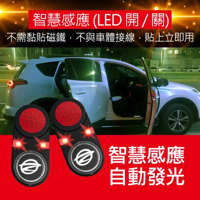 【Zealio】電池式無線車門警示燈(免黏貼磁鐵貼上立刻用/後方警示來車/防撞裝置)