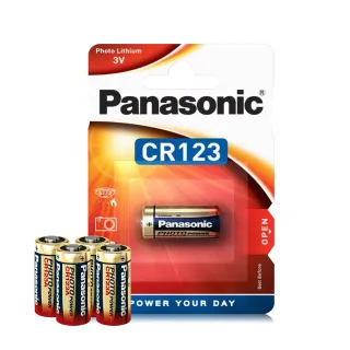 【Panasonic 國際牌】CR123 一次性鋰電池-4顆入 吊卡包裝(E123A/K123L/CR17345)