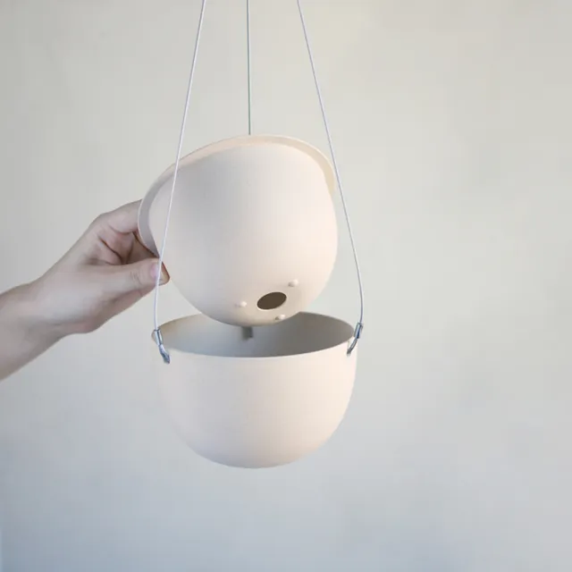 【Kinto】PLANT POT 盆栽吊籃_黑色 17.4cm