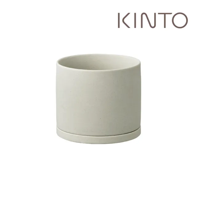 【Kinto】PLANT POT 191陶瓷花盆10.5cm-大地灰